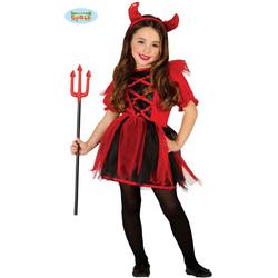 Duivel Kostuum | Verduiveld Lief Duiveltje | Meisje | 5 - 6 jaar | Halloween | Verkleedkleding